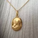 Médaille Vierge à l'Enfant - Médaille Vierge enfant ovale - 1