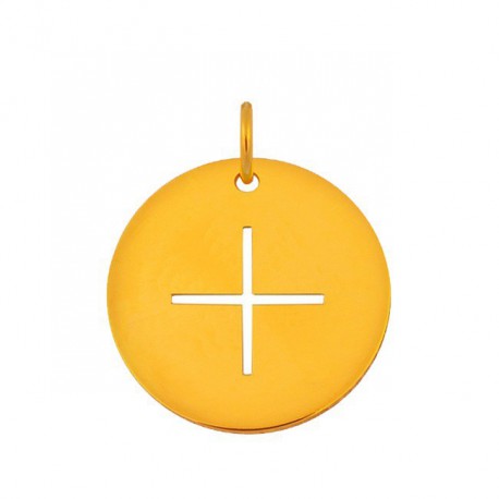 Pendentif croix fine or jaune