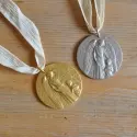 MEDAILLE BERCEAU ANGE GARDIEN VERMEIL