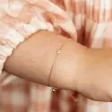 Bracelet maille  - Bracelet Anna •  Lune diamants - 2