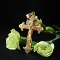 Collection Les Antiques - Pendentif croix or et perles Bérénice - 1