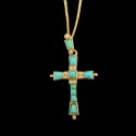 Pendentif croix turquoises Anyse