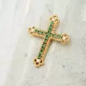 Collection Les Antiques - Pendentif croix émeraudes et diamants Olympe - 2