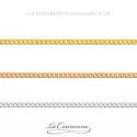 Chaine de baptême - Chaine  gourmette fine en or • 40cm 1.1gr - 4