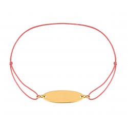 Bracelet sur cordon plaque ovale