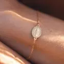 Bracelet avec la médaille Miraculeuse diamants