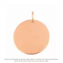 Pendentif personnalisé - Médaille jeton 18mm or rose - 3