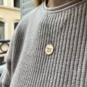 Pendentif personnalisé - Médaille jeton 18mm or rose - 2