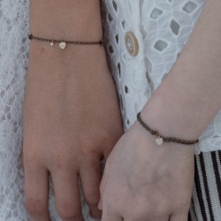 Duo bracelet cordon coeur