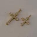 CROIX TRILOBEE OR DIAMANTS OR JAUNE PETIT MODELE