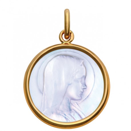 Médaille Vierge jeune nacre