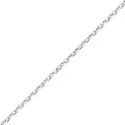 Chaine de baptême - Chaine forçat fine en or blanc • 45cm 1.15gr - 0