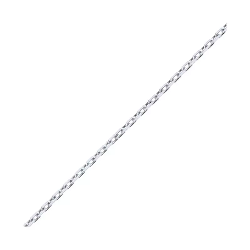 Chaine de baptême - Chaine forçat fine en or blanc • 45cm 1.15gr
