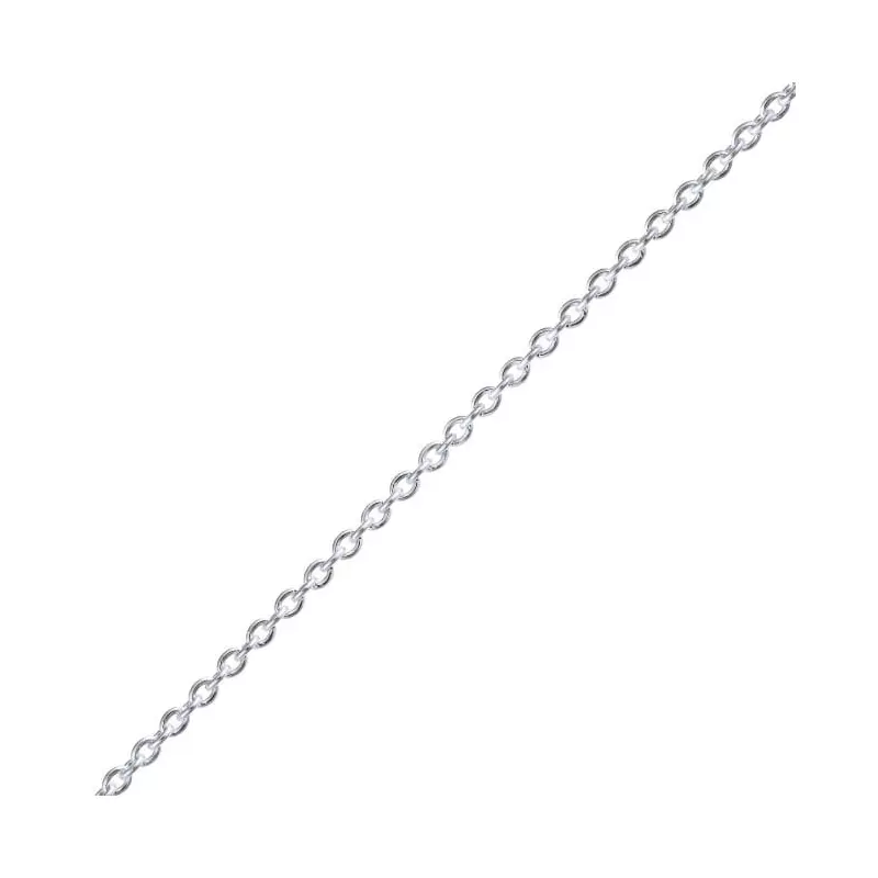 Chaine en Or - Chaine forçat rond fine en or blanc • 45cm 1.45gr