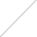Chaine de baptême - Chaine gourmette fine en or blanc • 40cm 0.9gr - 0