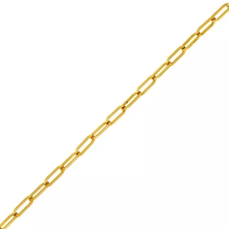 COLLIER MAILLE RECTANGLE OR JAUNE