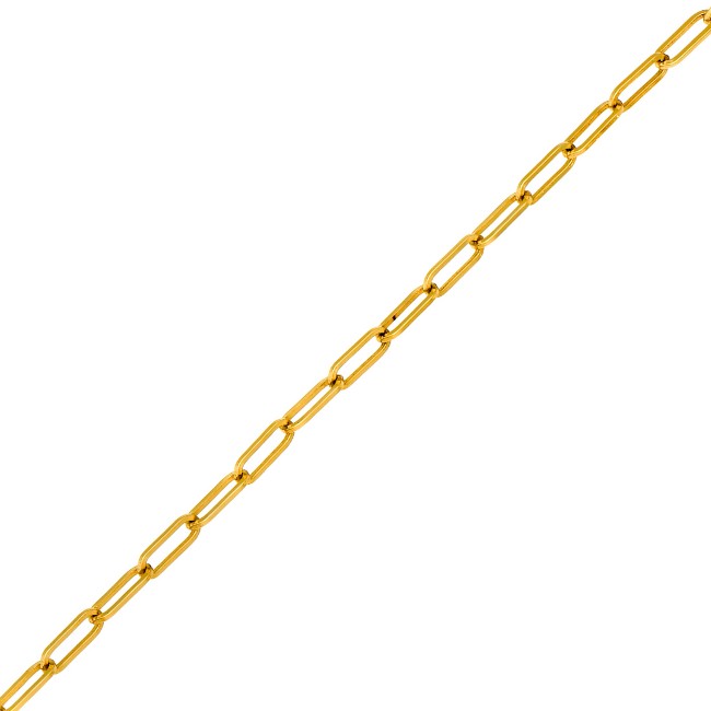 COLLIER MAILLE RECTANGLE OR JAUNE