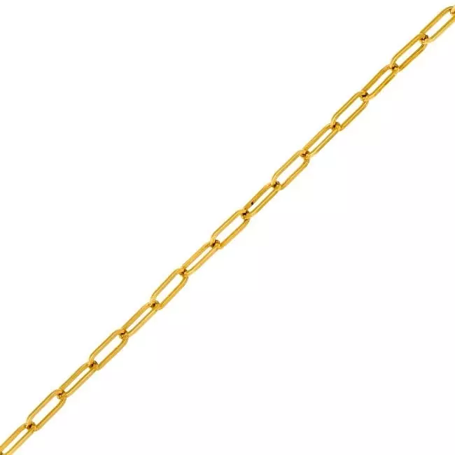 COLLIER MAILLE RECTANGLE OR JAUNE