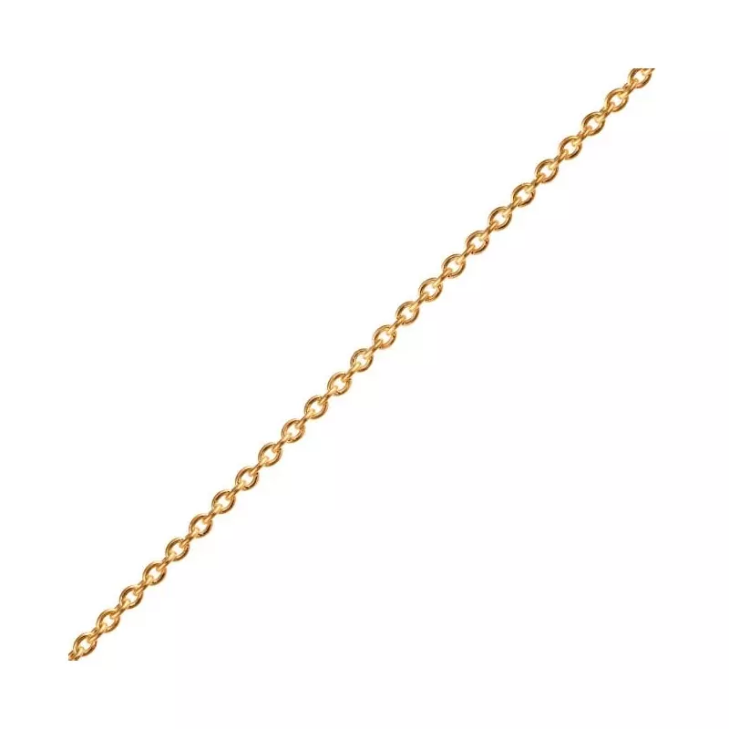 Chaine de baptême - Chaine forçat rond médium en or rose • 45cm 1.9gr