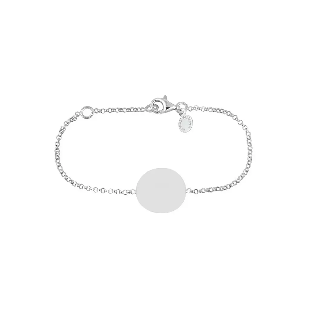 Gourmette Enfant Galet Or Blanc Gourmette De Bapteme Maison La Couronne