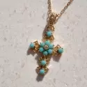 Croix Garance • Turquoises et diamant