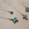 Collier Margaux turquoises et diamant