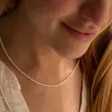 Pendentif et collier  - Collier Albane • Perles blanches - 1