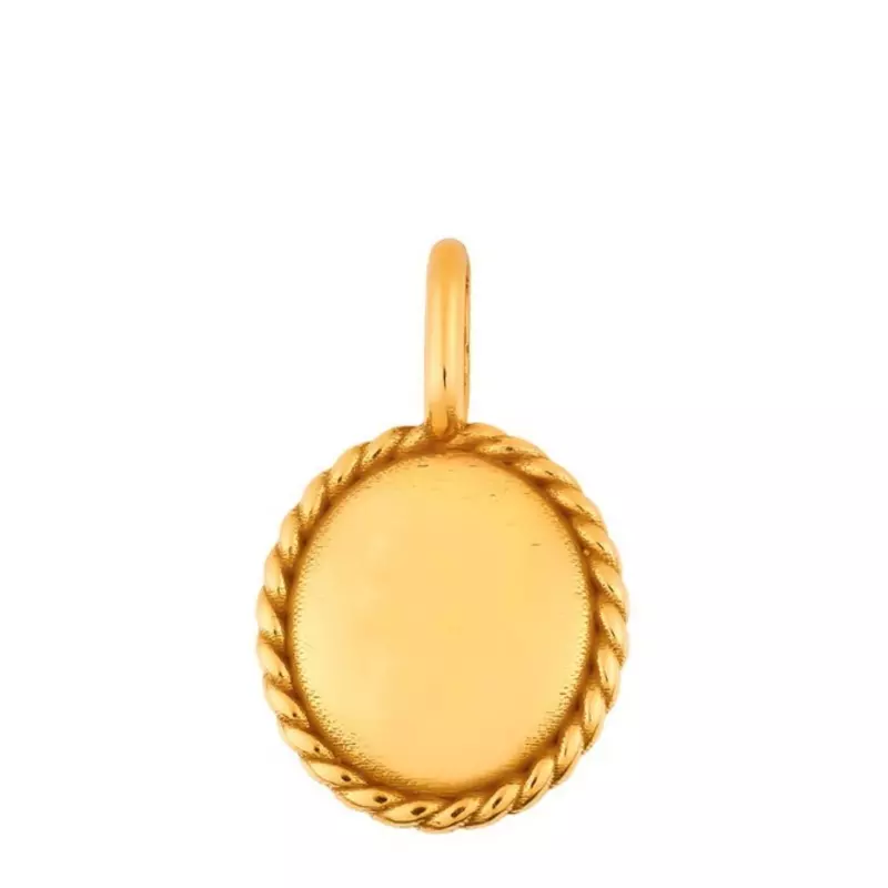 Pendentif personnalisé - Médaille tressée Jeannette