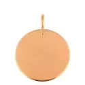 Pendentif personnalisé - Médaille jeton 18mm or rose - 0