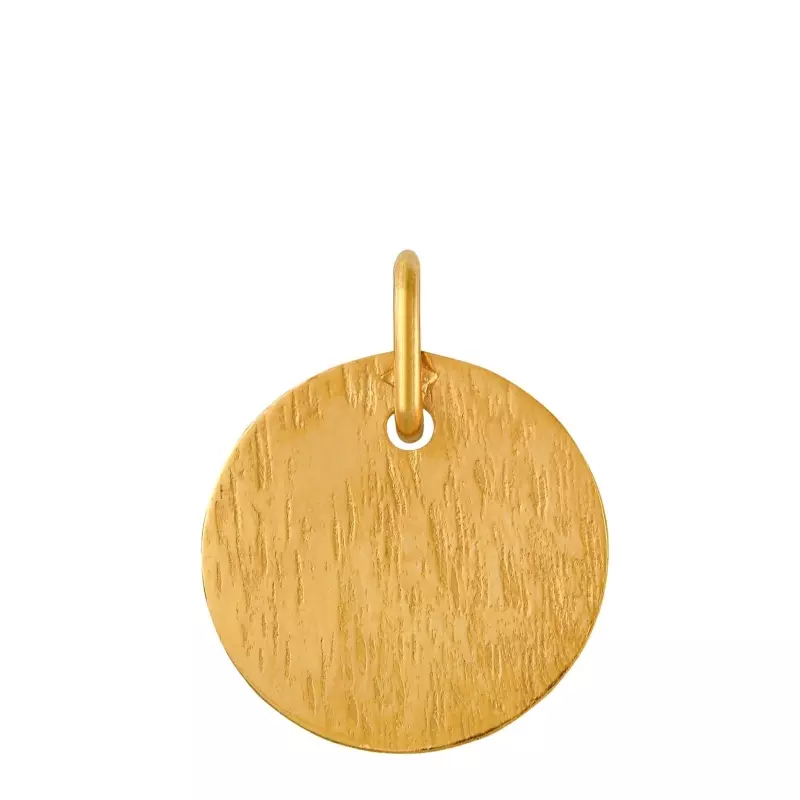 Pendentif personnalisé - Médaille striée 12mm