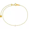 Bracelet maille  - Bracelet Emilie • étoile diamants - 0