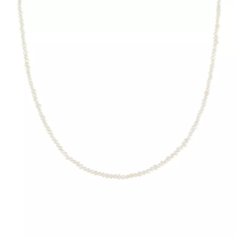 Collier Albane avec des perles blanches