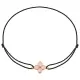 Bracelet cordon • Croix rose clair