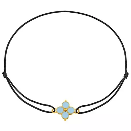 Bracelet croix emaillée bleu