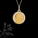Collection Les Antiques - Médaille Vierge deux ors et diamants Myriam - 0