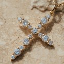 Pendentif croix Flore • Diamants