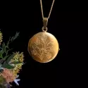 LOCKET A DECOR FEUILLAGE