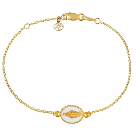 Bracelet • Médaille Miraculeuse blanc