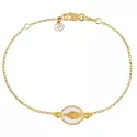 Médaille Miraculeuse - Bracelet maille • Médaille Miraculeuse blanche - 0