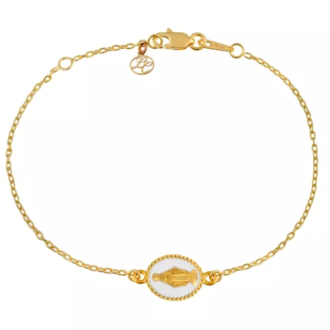 Bracelet • Médaille Miraculeuse blanc