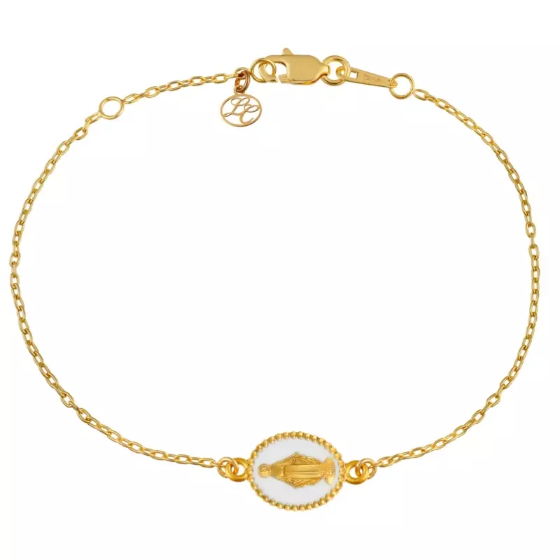 Bracelet • Médaille Miraculeuse blanc