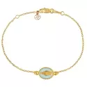 Bracelet • Médaille Miraculeuse bleu ciel