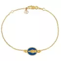 BRACELET MEDAILLE MIRACULEUSE BLEU ROI