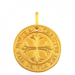 Medaille croix fleurie