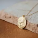 Médaille Vierge à l'enfant fleurie