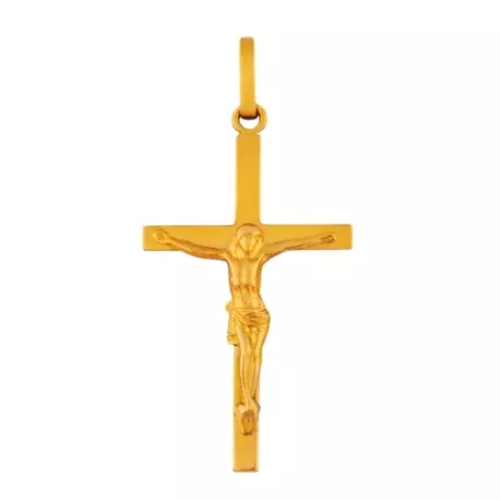 Pendentif croix latine avec Christ