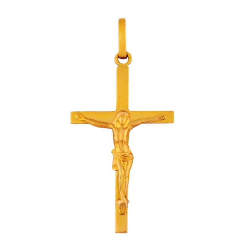 Pendentif croix latine avec Christ