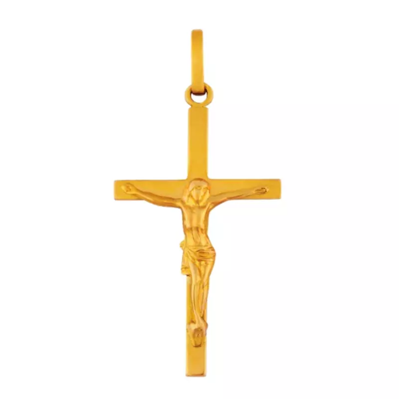 Pendentif croix latine avec Christ