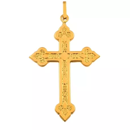 Pendentif croix Byzantine en or 18 carats - femme