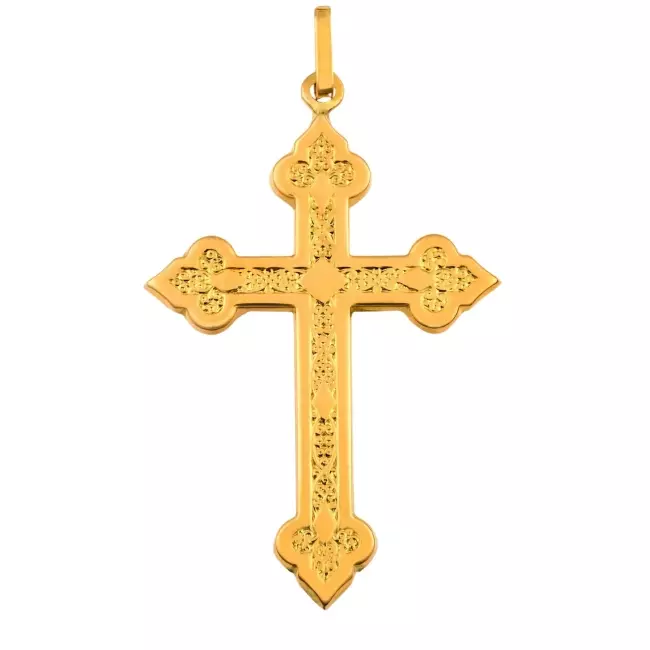 Pendentif croix Byzantine en or 18 carats - femme